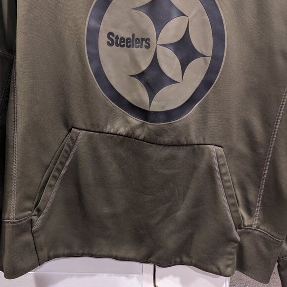 Pittsburgh Steelers Nike Salute to Service Therma Hoodie with American Flag Med. - Picture 3 of 12